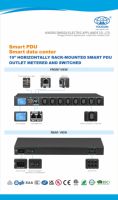 PDU intelligent à télécommande 19 pouces avec écran LCD, surveillance IP, précision de 0,8 %, prise mixte Ethernet C13/C19, prises US/EU, distribution d'alimentation