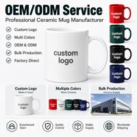 Mug en céramique personnalisé avec logo, mug à café coloré, OEM ODM, cadeau promotionnel pour le bureau, le café, les commandes en gros pour entreprises