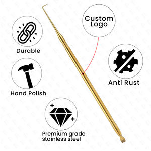 Herramienta de Lifting de Pestañas Dorada de Acero Inoxidable con Peine Pequeño, Herramienta de Separación para Lifting de Pestañas, Instrumentos de Cuidado Personal - Product Image 2