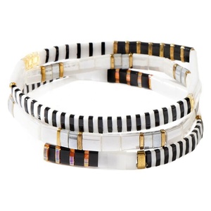 Ensemble de bracelets perlés élastiques multirangs en verre Miyuki Tila, style bohème, résistants à la décoloration, pour l'été et la plage, bijoux de mode unisexe - Product Image 5