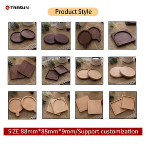 Custom-Made Japanese-Style Tea Ceremony Coaster Solid Creative Wooden Insulation <b>Pad</b> with Logo Engraving Mats & <b>Pads</b> - Product Image 6