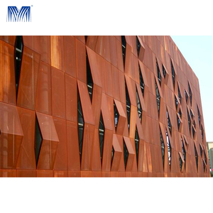 Panneaux de murs-rideaux en aluminium ignifuge, dé<span class=keywords><strong>coupe</strong></span> laser, revêtement <span class=keywords><strong>métallique</strong></span> isolant, imperméable, couleur personnalisable - Product Image 5