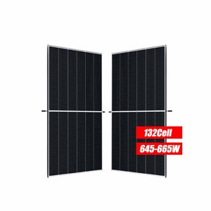 Módulo Solar Fotovoltaico Bifacial de Alta Calidad 645-665W, 645W 650W 655W 660W 665W, Doble Vidrio - Product Image 1