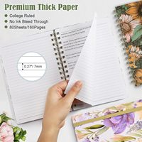 Carnet A5 de haute qualité en gros, reliure spirale, papier imprimé coloré, couverture rigide, journal, carnet d'écriture, usage promotionnel