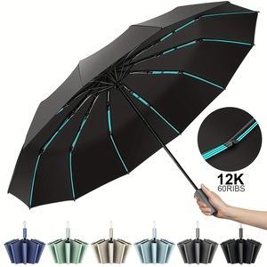 Không Thể Phá Vỡ 8K Xương Sườn Thiết Kế Cổ Điển Tự Động UV Mưa Ô Cao Cấp Bền Biểu Tượng Tùy Chỉnh Vòng Khóa Grip Paralalluvia Paraguas - Product Image 1