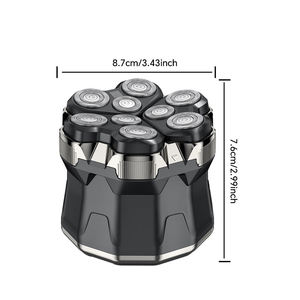 <span class=keywords><strong>Afeitadora</strong></span> Eléctrica Rotativa de Nueve Cuchillas con Carga Tipo-C/USB, Resistente al Agua IPX5 para Hombres - Uso Doméstico, en Autocaravanas y Hoteles - Product Image 2