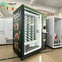 Distributeur automatique de boîtes à lunch avec réfrigération et chauffage par micro-ondes pour usage professionnel
