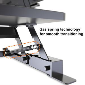 Supporti a V Pieghevoli per Scrivania da Computer in Metallo, Postazione di Lavoro <span class=keywords><strong>Sit</strong></span>-<span class=keywords><strong>Stand</strong></span> per Doppio <span class=keywords><strong>Monitor</strong></span> e Laptop VM-LD02 - Product Image 5