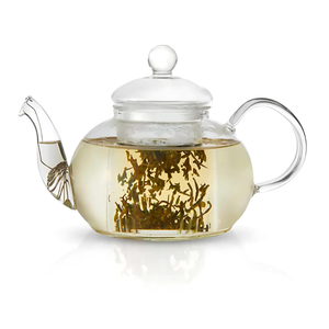 Théière en verre perlé ronde avec infuseur - 800 ml - Product Image 1