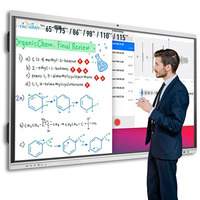 Tableau Blanc Interactif Intelligent AI 86 Pouces Direct Usine, Tableau Interactif Android/Windows 8+128G 4K pour l'Éducation