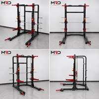 Máquina Smith Multifuncional Más Vendida, Rack de Sentadillas Libre, Rack de Entrenamiento Comercial de Acero con Carga de Placas, Enfoque en Tríceps, 5 Años de Garantía
