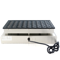 Gaufrier électrique commercial 220V en acier inoxydable, appareil à crêpes antiadhésif, grill à poffertjes pour les magasins de nourriture