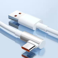 Kabel Data USB C Super Cepat 2026 1m 2m 6a 120w 90 Derajat Tipe-C untuk Pengisian Daya