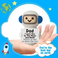 Astronot Rajutan Tangan untuk Ayah - Hadiah Astronot Rajut Lucu untuk Ayah, Hadiah Hari Ayah, Hadiah Ulang Tahun dari Putri Putra