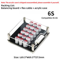 Placa de condensadores de ecualización activa 5A 6S 8S 5S BMS para baterías Lipo, LiFePO4, LTO con ecualizador de energía y carcasa acrílica opcional