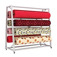 Support d'affichage suspendu sur mesure, robuste, divers styles, tissu textile moderne et tapis écologique en rouleau