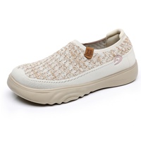 Chaussures à enfiler pour femmes, style décontracté, en tissu mesh, semelle souple, légères et confortables