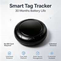 Mini traceur GPS sans carte SIM, taille pièce de monnaie, magnétique, dissimulé, étanche, longue autonomie, traceur d'actifs mondial pour voiture, moto, clé
