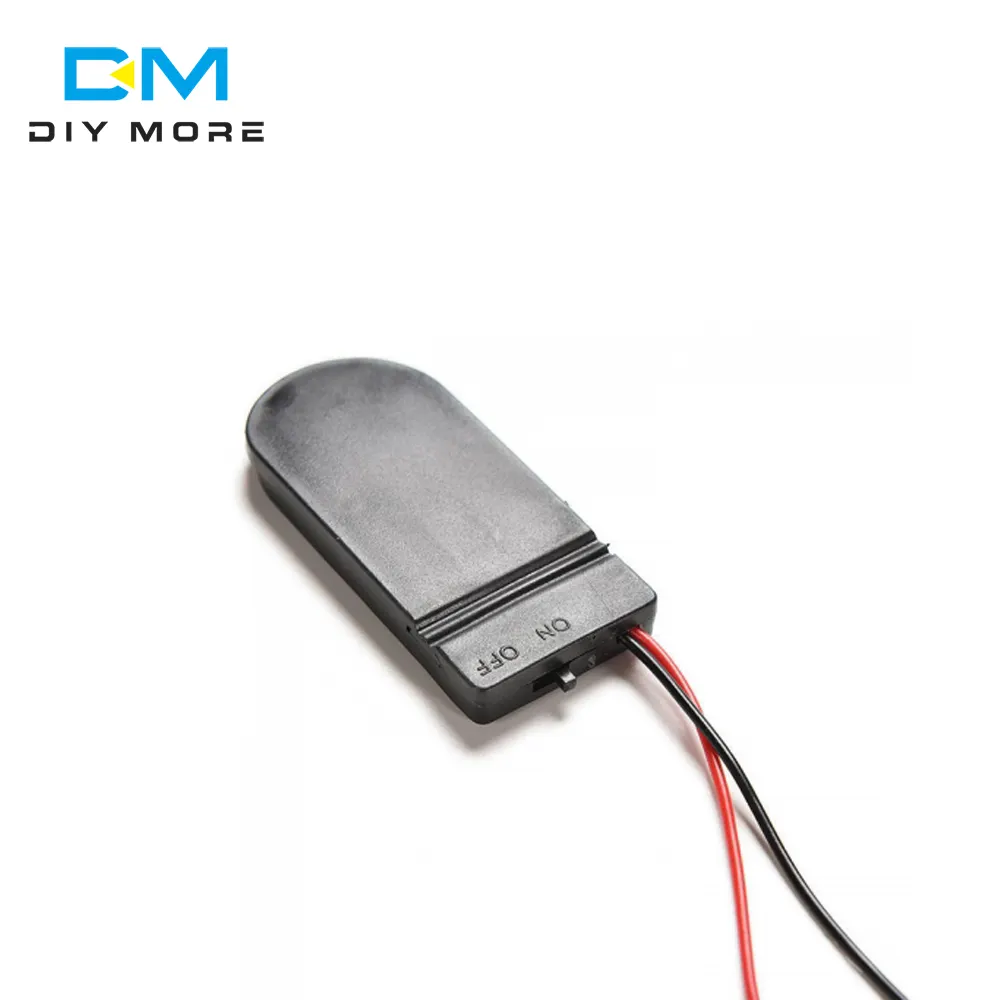 Batterie halter Gehäuse kasten CR2032 Knopf Münz zelle 3V Kabel Kabel EIN/AUS Schalter