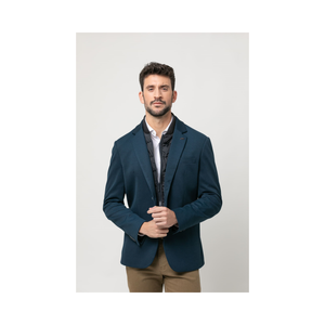 ชุดสูทและเบลเซอร์สำหรับผู้ชายผ้าคอตตอน43% ผ้าโพลีเอสเตอร์ใส่สบายดีไซน์ใหม่57% - Product Image 1