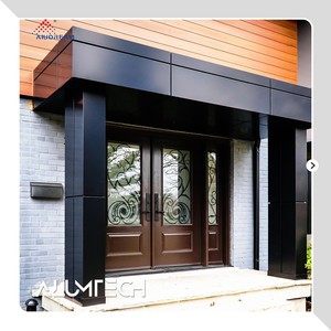 Revêtement extérieur de porte et de mur Panneau composite en aluminium noir mat Résistance à la corrosion élevée Épaisseur personnalisée - Product Image 4