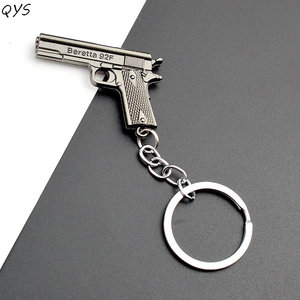 QYS Llavero de Pistola Metálico Plateado Ligero con Logo Personalizado e Impresión UV - Product Image 4