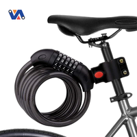 Nouvelle Image de Scooter électrique fil d'acier mot de passe serrure à quatre cadenas antivol câble serrure vélo sécurité mot de passe alarme verrouillage à disque