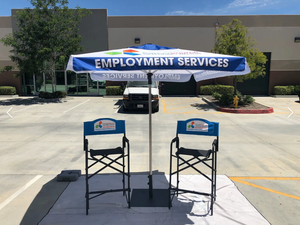 <span class=keywords><strong>Design</strong></span> gratuito pubblicità esterna Logo personalizzato caffè stampato parasole Golf giardino pieghevole Marketing ombrellone spiaggia - Product Image 6