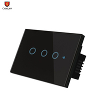 Interruptor de Luz WiFi 2.4G Tuya, Interruptor Inteligente Estándar Estadounidense, Control por Temporizador, Interruptores de Pared de Vidrio de 1/2/3/4 Vías, Universal, Compatible con ALEXA
