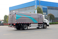 Camion de nettoyage de barrières routières électrique BYD EV 4x2 haute pression à double brosse latérale pour l'entretien routier