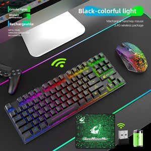 Ensemble <span class=keywords><strong>clavier</strong></span> <span class=keywords><strong>et</strong></span> <span class=keywords><strong>souris</strong></span> sans fil rétroéclairé T87 RGB, solution 2.4G, accessoire de jeu lumineux, combo <span class=keywords><strong>clavier</strong></span> <span class=keywords><strong>et</strong></span> <span class=keywords><strong>souris</strong></span> - Product Image 2