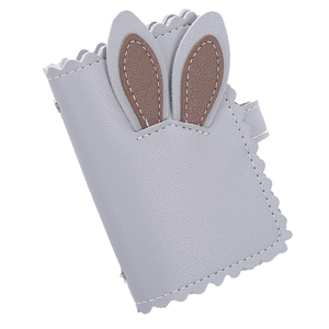 Portefeuille en cuir PU de haute qualité avec oreilles de lapin, prêt à être expédié, porte-cartes de visite fin et <span class=keywords><strong>mini</strong></span> étui pour passeport - Product Image 2