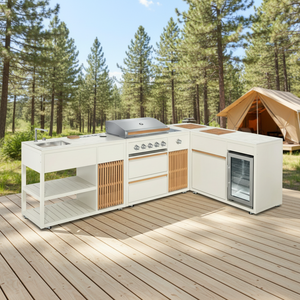 <span class=keywords><strong>Barbecue</strong></span> <span class=keywords><strong>à</strong></span> <span class=keywords><strong>gaz</strong></span> extérieur <span class=keywords><strong>en</strong></span> acier inoxydable avec armoire de rangement, ensemble de cuisine BBQ <span class=keywords><strong>en</strong></span> promotion pour la zone des supporters de football - Product Image 1