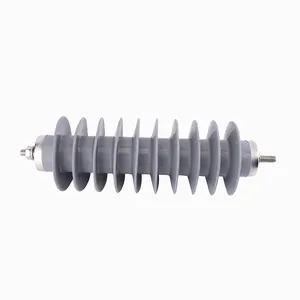 Hot bán 24KV 10kA kim loại Oxit Polymer Surge arrester