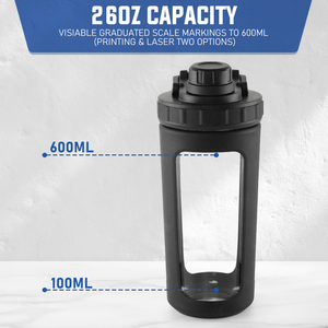 Vente en gros de <span class=keywords><strong>shaker</strong></span> à protéines en <span class=keywords><strong>verre</strong></span> de 26 oz avec manchon en silicone, bouteille <span class=keywords><strong>shaker</strong></span> en <span class=keywords><strong>verre</strong></span> sans bruit pour mélanges protéinés - Product Image 3