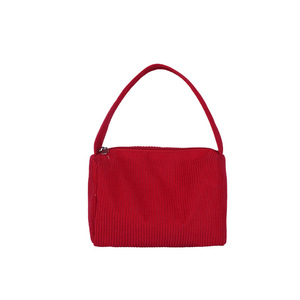 Bolsos de Mano Pequeños de Pana Personalizados al por Mayor para Mujer, Lindos Bolsos de Tela con Cremallera y Correa para el Hombro - Product Image 2