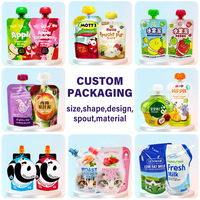 Pochette Doypack Personnalisée Imprimée pour Boissons Liquides, Qualité Alimentaire, avec Bec Verseur, pour Jus de Fruits