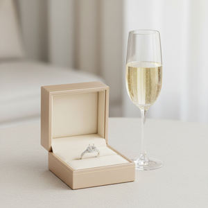 Anillo de compromiso de oro blanco macizo de 18 quilates con halo de diamantes naturales auténticos, diseño vintage de alta calidad, joyería fina, anillo semimontado para mujer. - Product Image 6