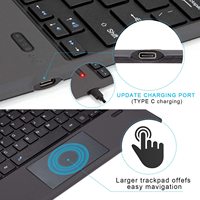 Clavier sans fil rétroéclairé 7 couleurs avec pavé tactile pour Microsoft Surface Pro 3-10, compatible Windows 11, à mécanisme ciseaux, neuf, vente en gros