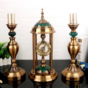 Vintage di lusso Boheme orologio da tavolo e portacandele Set di decorazioni per la casa accessori per il natale per l'illuminazione della stanza - Product Image 3