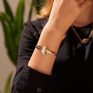 Bracelet tendance en acier inoxydable 316L plaqué or PVD, design œil porte-bonheur, bijoux pour femmes - Product Image 3