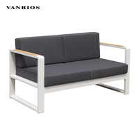 Meubles de jardin en aluminium modernes et luxueux, ensemble de canapés de jardin en métal de haute qualité, imperméable, écologique, résistant aux UV