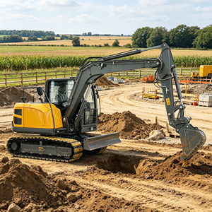Spedizione Gratuita Escavatore da 6,5 Tonnellate con Motore EURO 5 per Ristrutturazione di Cortili Agricoli, Scavo, Tunnel Minerari, Escavatore Cingolato per Tutti i Terreni - Product Image 2