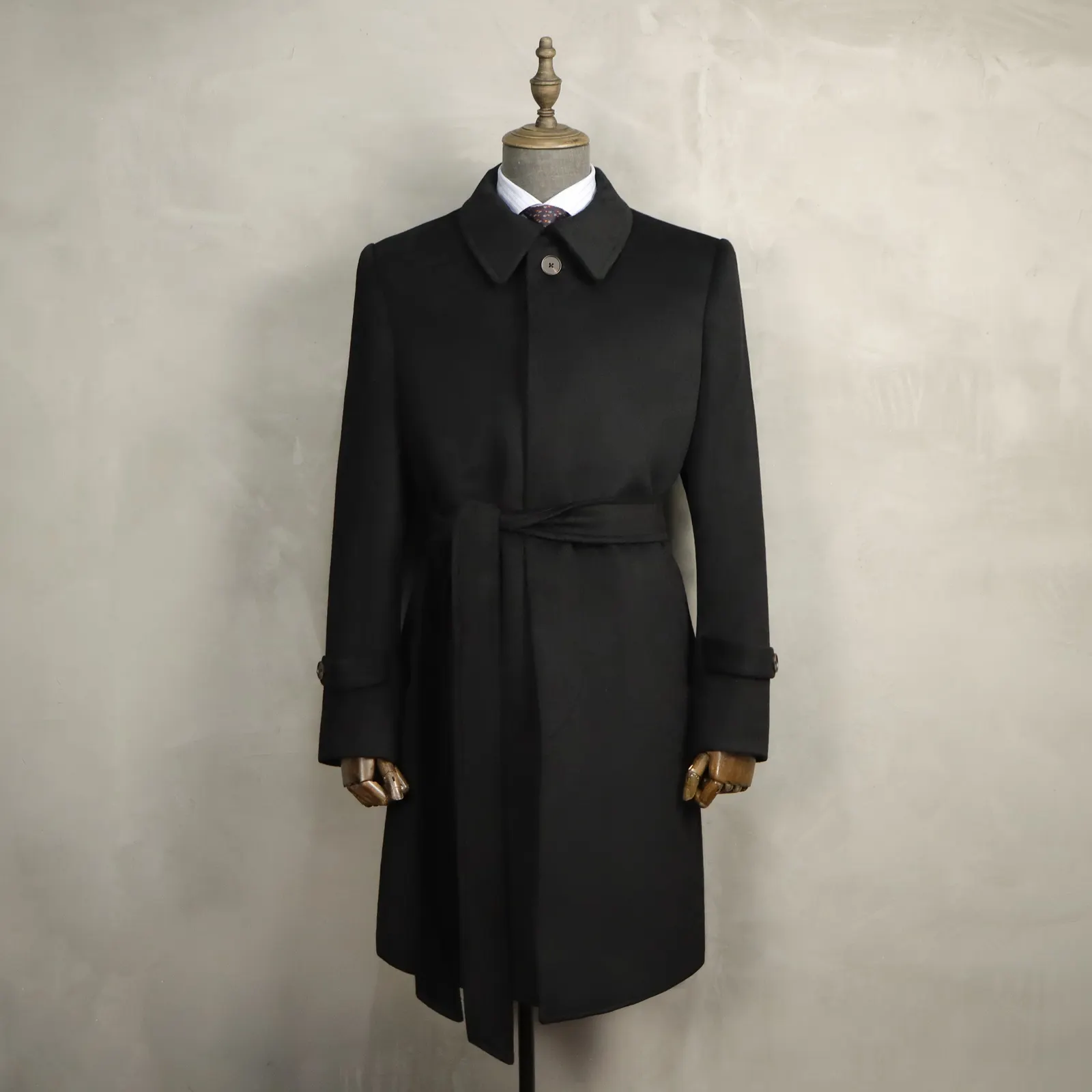 MTM kaşmir palto özel siyah palto erkekler yün terzi yapılan erkek yün palto % 30% kaşmir sipariş için
