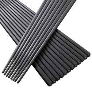 Chopsticks Manufacture Guangzhou Factory Supply Black Restaurant Reusable Plastic Bulk Chopstick