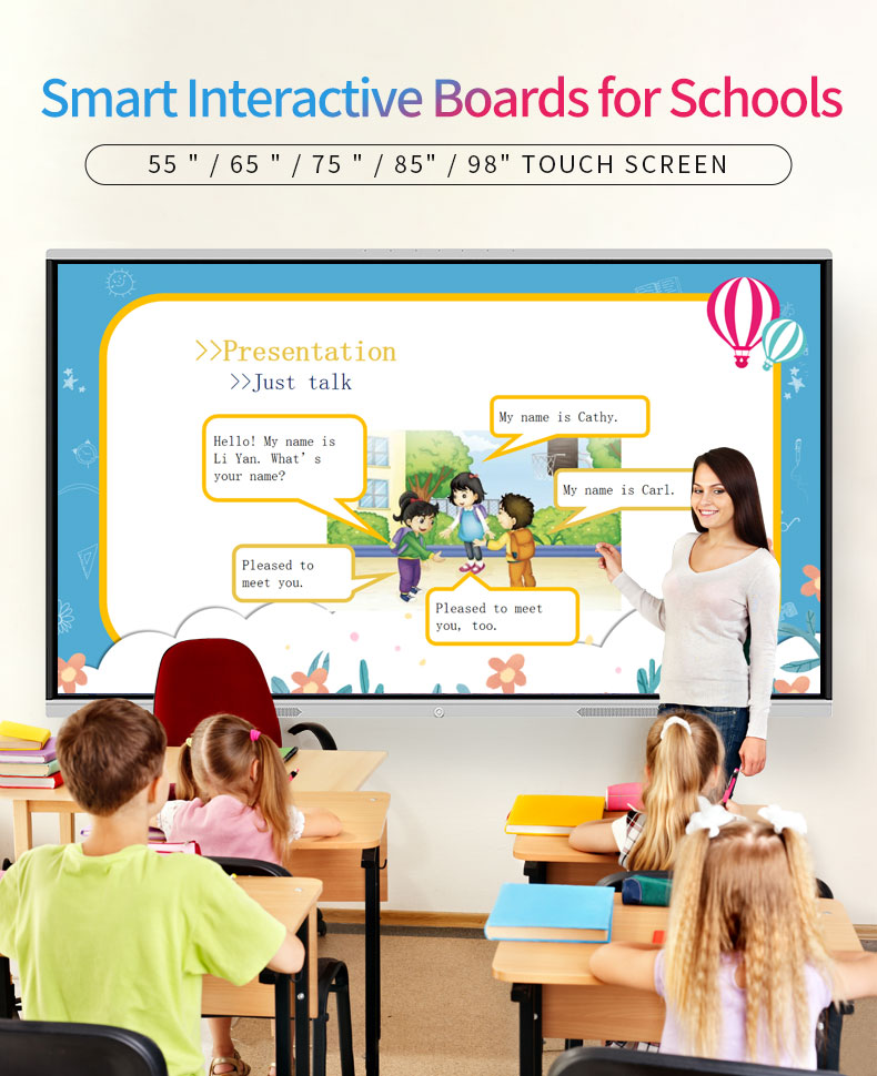 Digital Intelligent Electronic Whiteboard For Classroom 4K LCD Touch