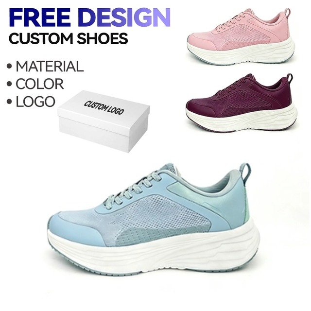 Comfortable Light Blue Mesh Athletic Shoes White Thick Sole Non-slip Casual Sneakers Unisex Autumn Summer Spring Winter Cotton