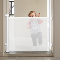 Barrière de sécurité rétractable pour bébé, animal domestique, chien, chat, pour les escaliers, les portes, les couloirs, intérieur/extérieur, filet de sécurité pour bébé, barrière de sécurité pour bébé