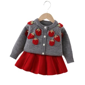 All'ingrosso maglione da ragazza autunno inverno nuovo stile vestito a maglia da ragazza a maniche lunghe Cardigan vestiti per bambini - Product Image 4