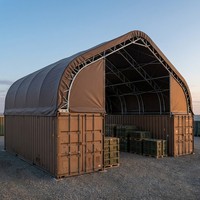 Özelleştirilmiş Geniş Açıklıklı Su Geçirmez Ateşe Dayanıklı Gable Konteyner Barınağı Acil Yardım Malzemeleri Depolaması İçin